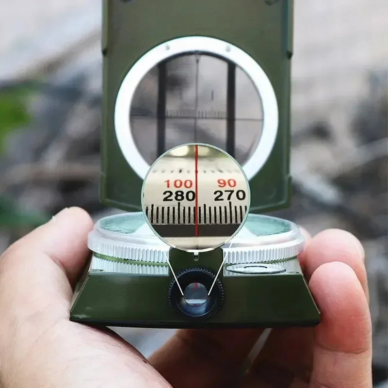 High Precision Compass Professional Outdoor Camping Multifunctional Military Green Precise Geological Tactical Compass 3