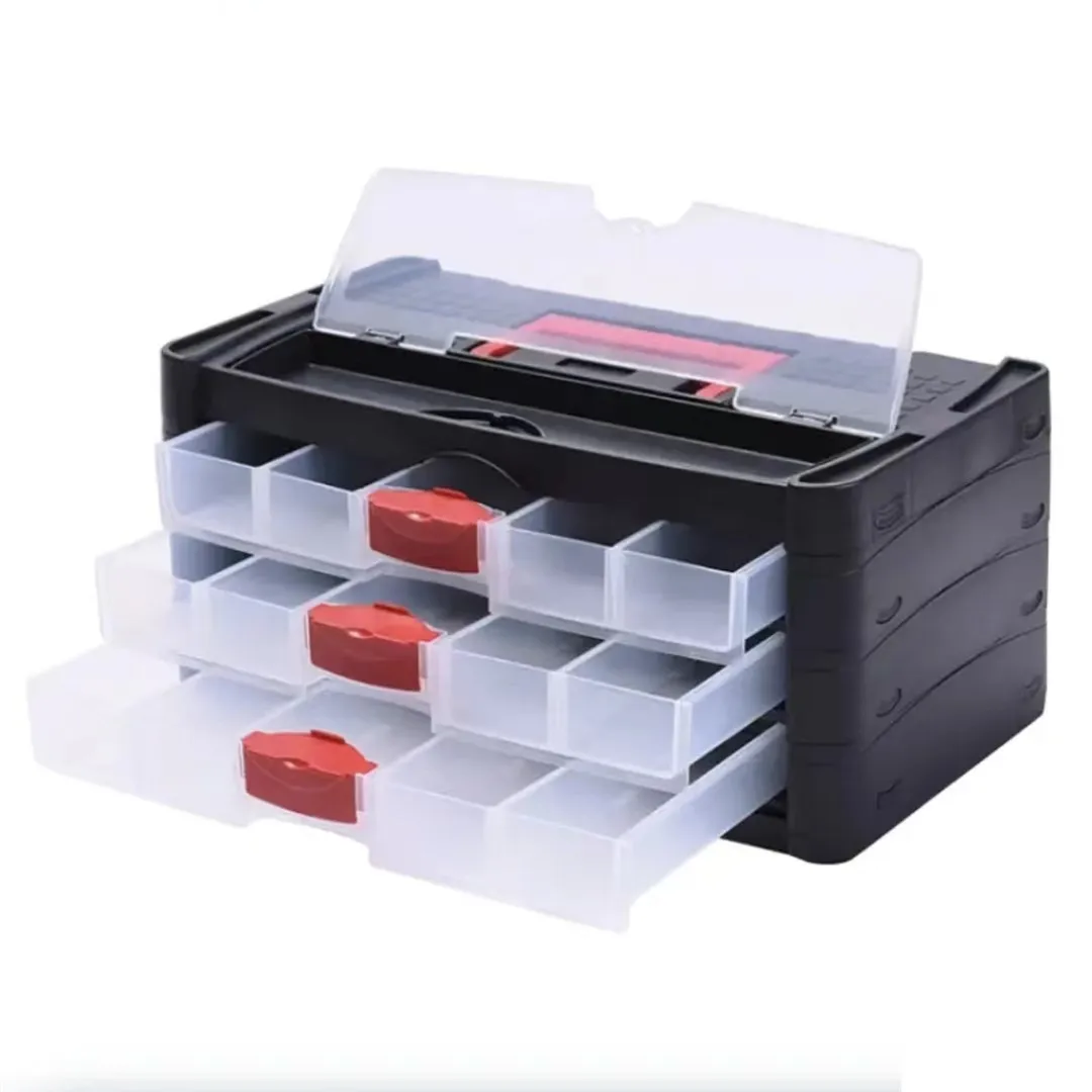 Organizador De Pesca DLT Con 4 Cajas – Medidas 320x190x325 Mm, Para Cebos Y Accesorios