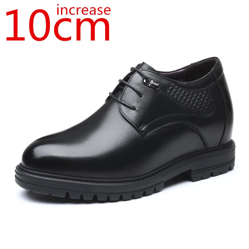 

Extra High Men's Shoes Cowhide Invisible Inner Height-enhancing Shoes Business Increased 10cm Wedding Men's Formal Leather Shoes