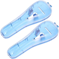 2pcs Manual Razor Box Safety Trimmerss Manual Shaver Container Trimmerss Small Case