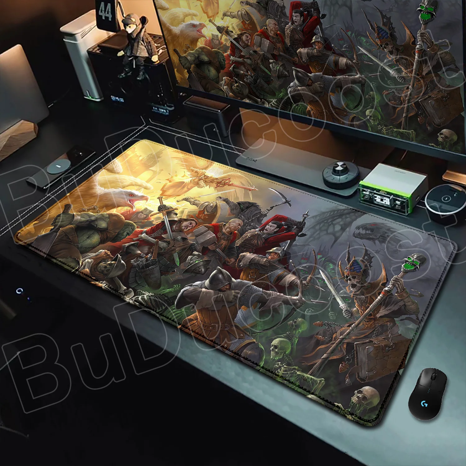 Heroes of Might and Magic Medieval Game Desk Mat - HD Print XXL Non-Slip Mouse Pad