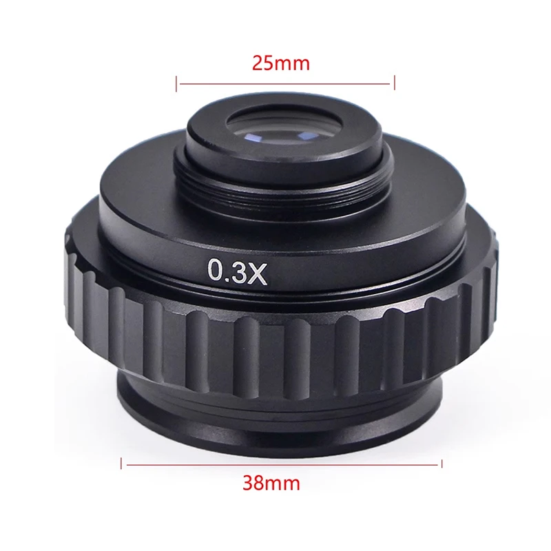 Microscope Adapter 0.3X 0.35X 0.4X 0.5X 1X C Mount Lens Focus Adjustable Camera For Trinocular Stereo Microscope 38MM Interface