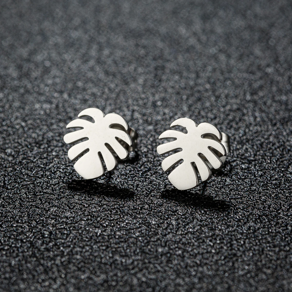 Edelstahl Kokosnuss baum Ohrring für Frauen Mädchen Palm blatt geometrische Metall Coco Joker Ohr stecker Sommerferien Schmuck Geschenke – Detail 2