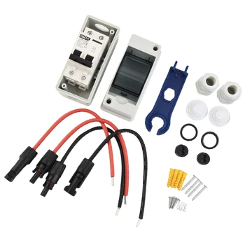 태양광 회로 차단기 DC 퀵 와이어링, 미니어처 2P 극 DC12-240V, DZ47X 30A, IP65, IP65 방수, PV 절연체 스위치