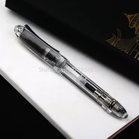Limited Color Majohn V60 Transparent Triangular Piston Resin Fountain Pen Writing Pen School Business Stationery Supplies Gift 2
