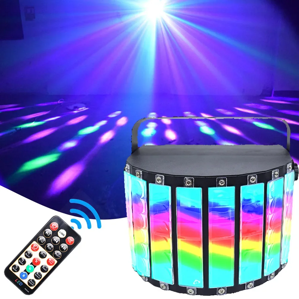 

LED Stage Music RGB Bluetooth Disco Light Bar Bounce Laser Light Wedding Birthday Party Remote Control Butterfly Light