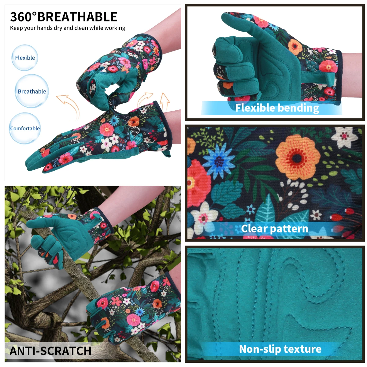 Gardening Gloves for Women Breathable leather Garden Gloves