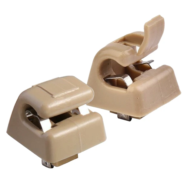 12681000127101 2Pcs Beige Sonnenblende Haken Clips Halter Fit Für Mercedes  Benz W201 W123 W124 W126