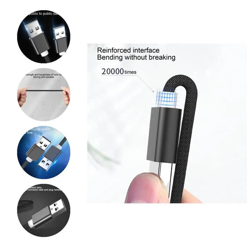 

Convenient Lightweight High Toughness Dual USB2.0 Male to Male Data Line for Smart TV Data Extension Cable Data Cable