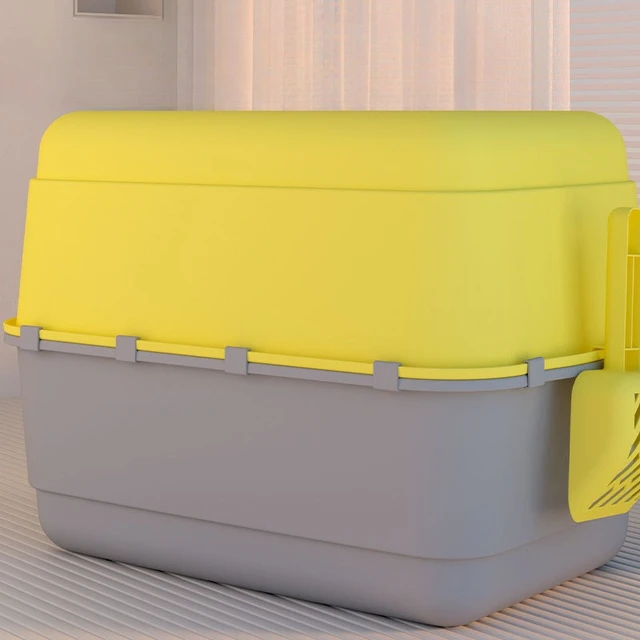 Cat Bedpans Litter Box Waterproof Pet Toilet & Beds 2-in-1 XL Large Size for Maine Coon Stray Cats Durable Easy Clean Outdoor 2