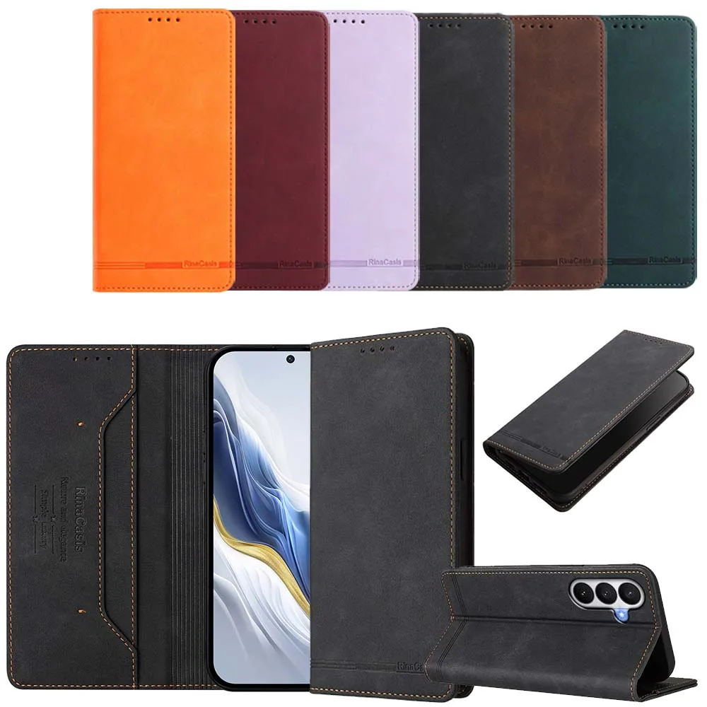 Magnetic Leather Wallet Flip Phone Case Back Cover
