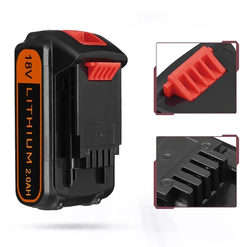 18V 2.0Ah 3.0Ah BL2018 Replacement for Black & Decker 20V Battery Max Lithium LBXR20 LB20 LBX20 LST220 LB2X4020 Cordless Tools power tool battery rechargeable battery battery replacement