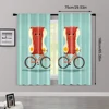 2pcs, Pattern Curtains 2D print Breakfast depicting ham and eggs1 Durable Polyester (without rod) Stuff Clearance Perfect for 3