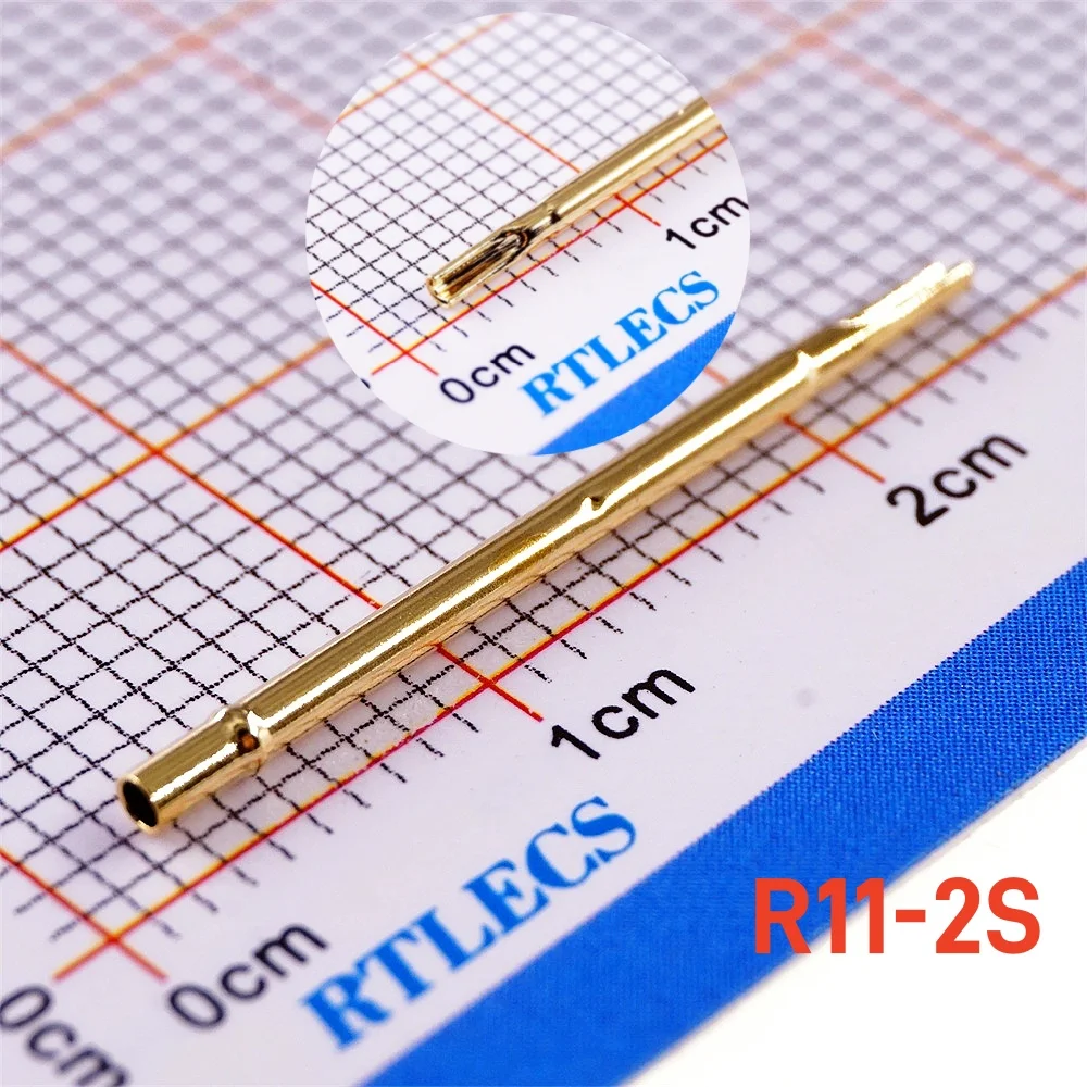 Gold Plated Spring Loaded PCB Test Probes (100-Pack) - 1.91mm Pitch, 1A Rated