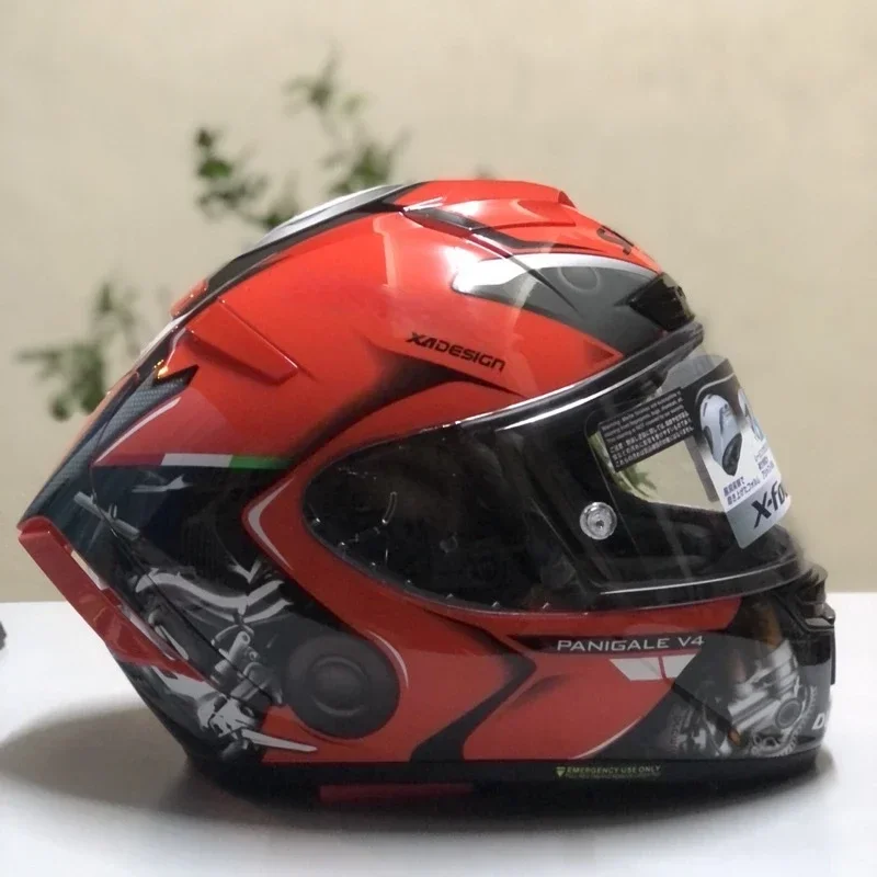 X 14 헬멧 X-14 Panigale V4 레드 헬멧, 풀 페이스 레이싱 오토바이 헬멧