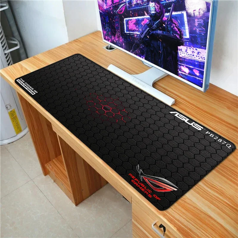 ROG ASUS 900x400 XXL Rubber Small PC Mousepad Gamer Gaming Mouse Pad Accessories Desk Keyboard Mat Computer Laptop Cute Mausepad