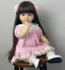55 CM Soft Silicone Reborn Baby Girl Doll Lifelike 22 Inch Realistic Princess Toddler Art Bebe Christmas Gift for Child 2
