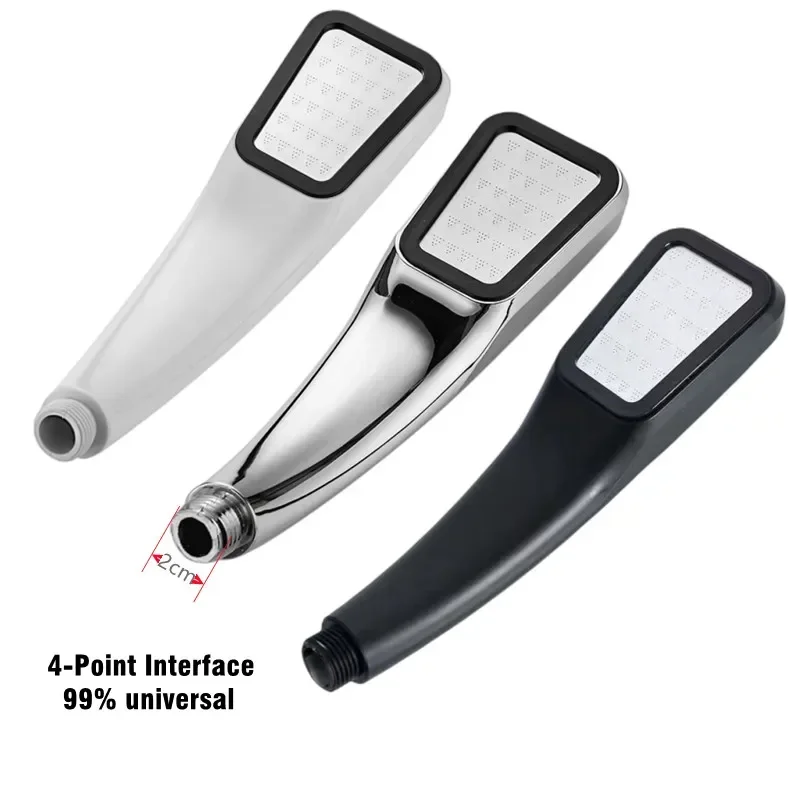300 Holes High Pressure Rainfall Shower Head Water Saving 3 Color Chrome Black White Sprayer Nozzle Bathroom Accessories 2