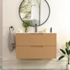 30 Inch Bathroom Vanity,Floating Bathroom Vanity w/ Ceramic Sink Set,Wall Mounted Floating Cabinet,Bath Storage Cabinet Vanity 5