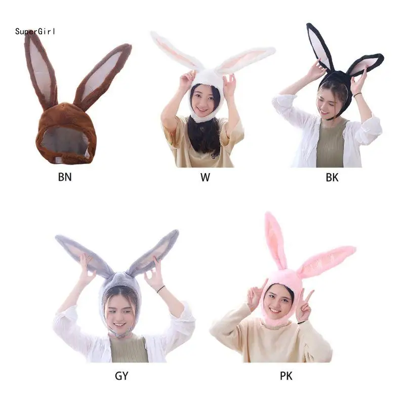 

Japanese Plush Funny Eastern Bunny Ears Mask Adult Kids Halloween Party J78E