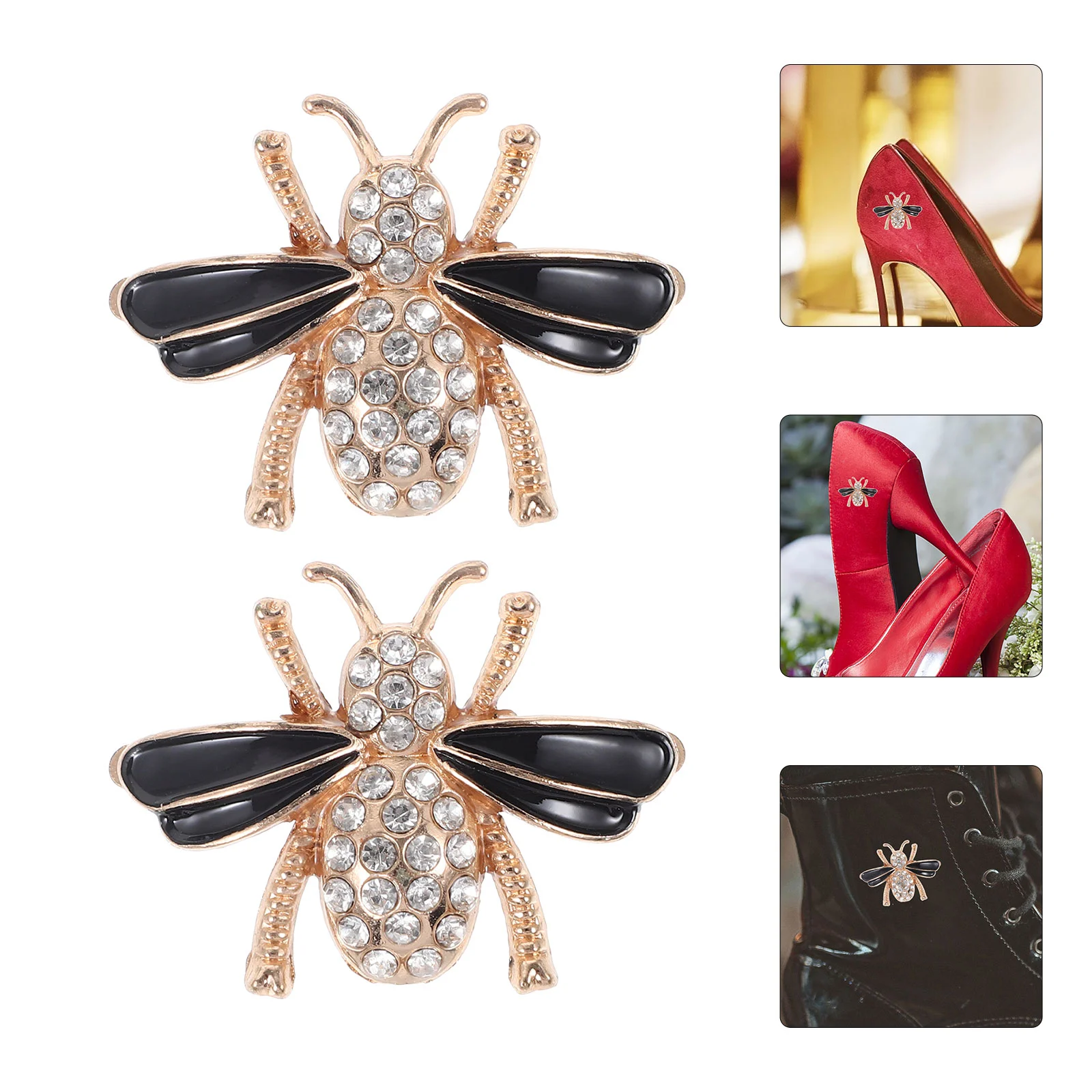 2 Pcs Wedding Shoes Buckle Accessories for Girls Buckles Decor Bag Charms Metal Clips Ornaments 4