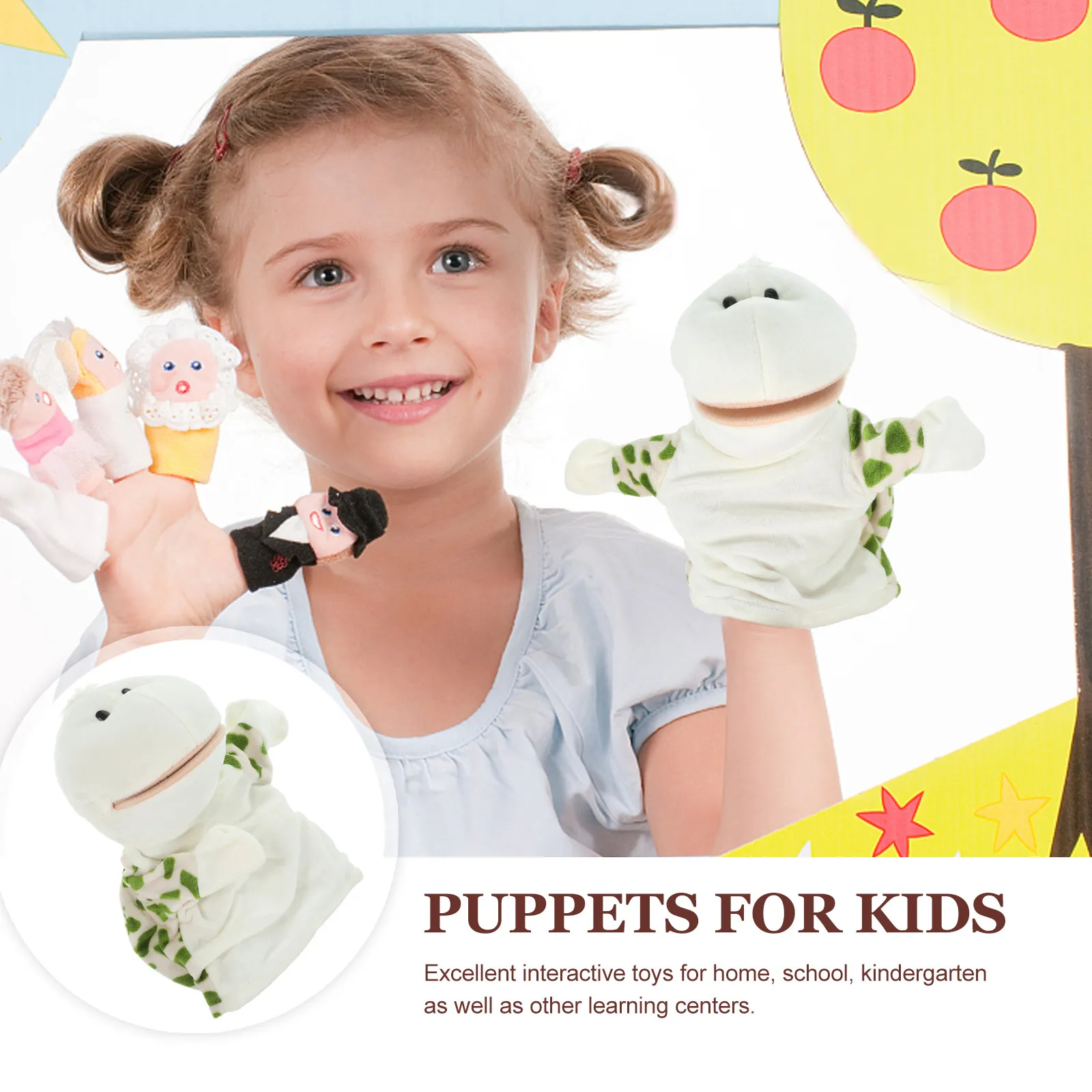 인터랙티브 거북이 손인형 교육용 스토리텔링 동물 손가락 인형 ( 및 어린이용)