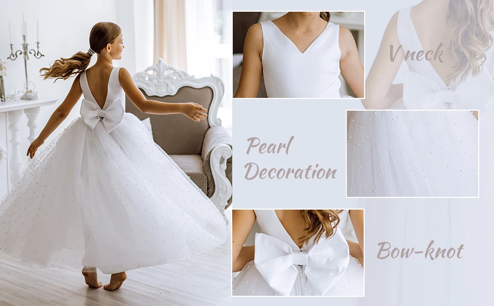 Blumenmädchenkleid für die Hochzeit eines Kleinkindes