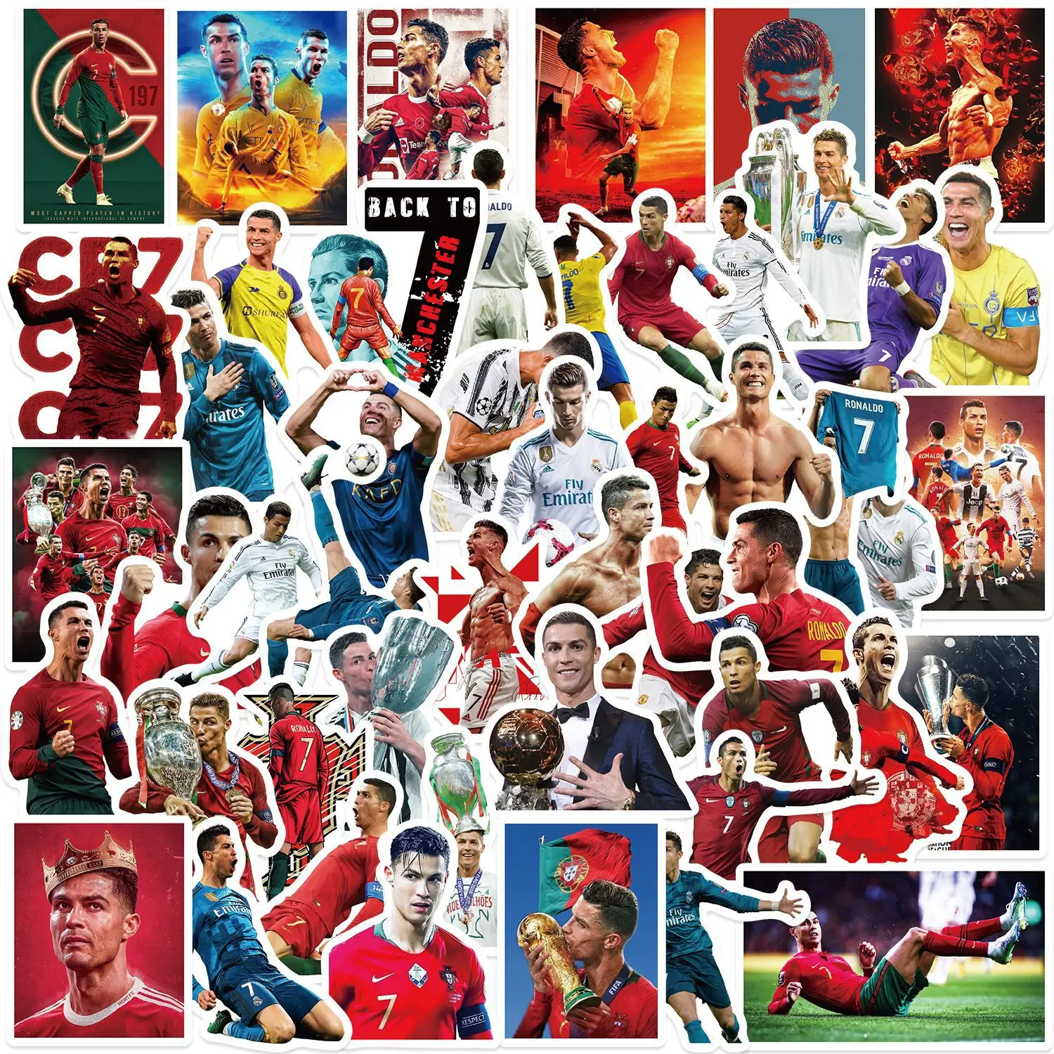 Sports Star Stickers 50Pcs/Set Basketball Football Star Collection Stickers DIY Laptop Phone Cases Luggage Skateboard Toys Gift