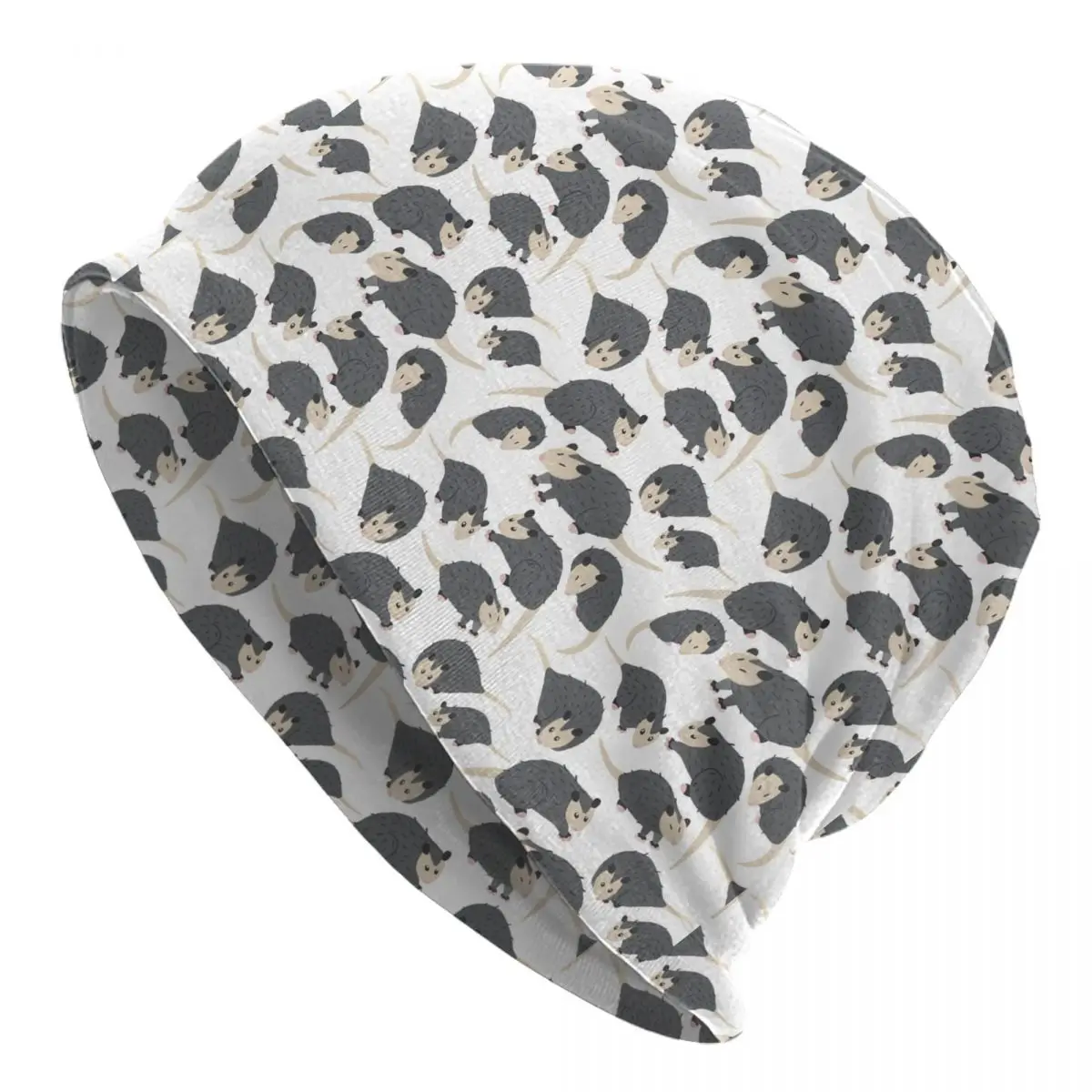 

Колпачок с рисунком животных Little opossum, крутые уличные шапочки, облегающие шапки, шапки унисекс, теплая шапка двойного назначения