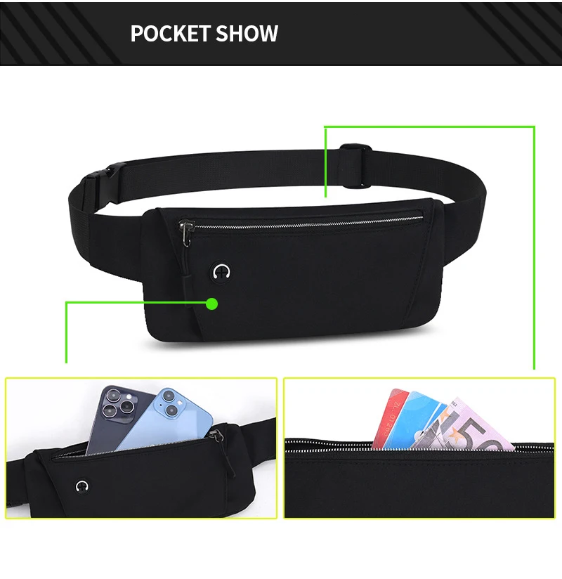 Marsupio da corsa uomo donna marsupio sportivo borsa per cellulare borsa nascosta borsa da palestra borsa da viaggio per soldi borsa da viaggio PackSports