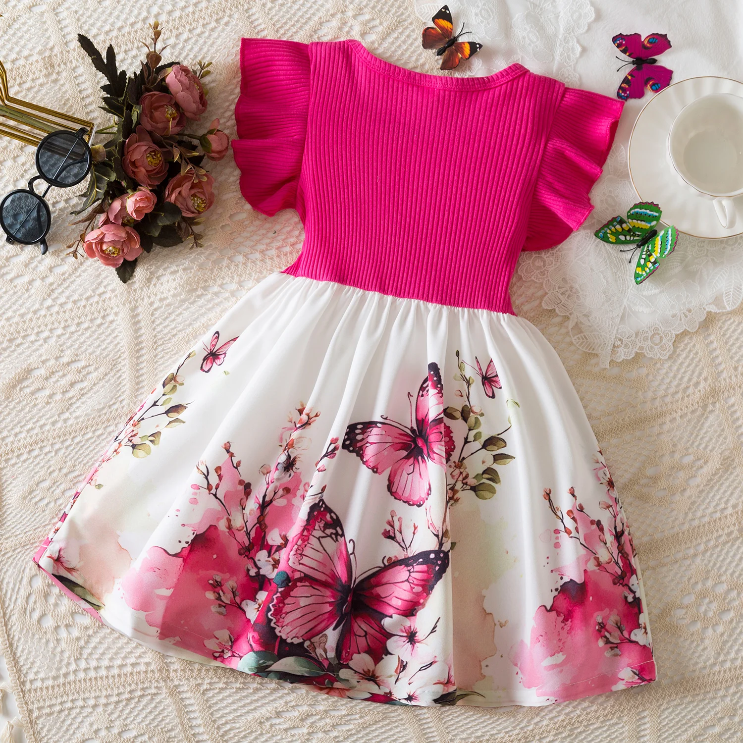 ちまさん専用★DRESSCO フラワープリントオーガンジードレス 120 XS-Lサイズあり【SETTAN/セッタン】フラワープリント