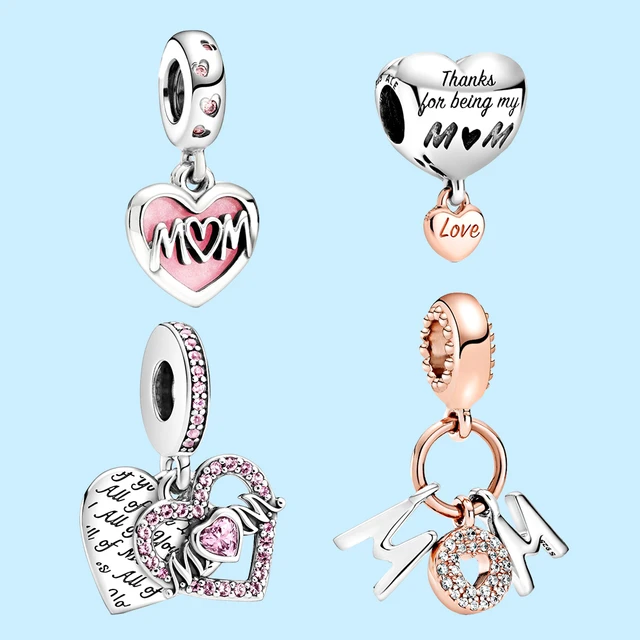 Pandora Mother & Daughter Hearts Dangle Charm, Soft Pink Enamel & Clear  Cubic Zirconia