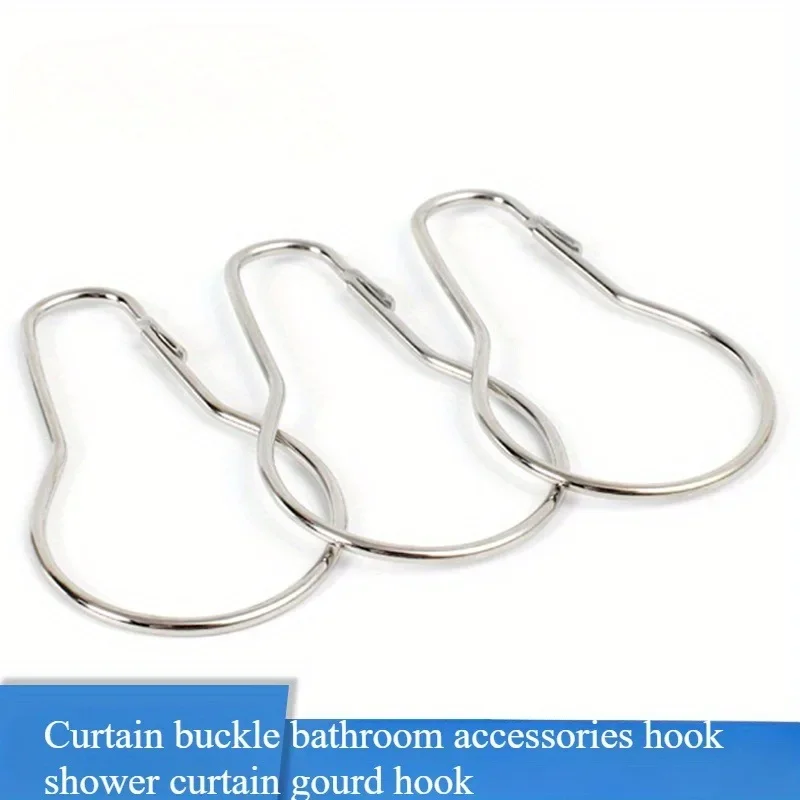 304 Stainless steel beadless shower curtain hook curtain limpet bathroom accessories hook hoist 10Pcs