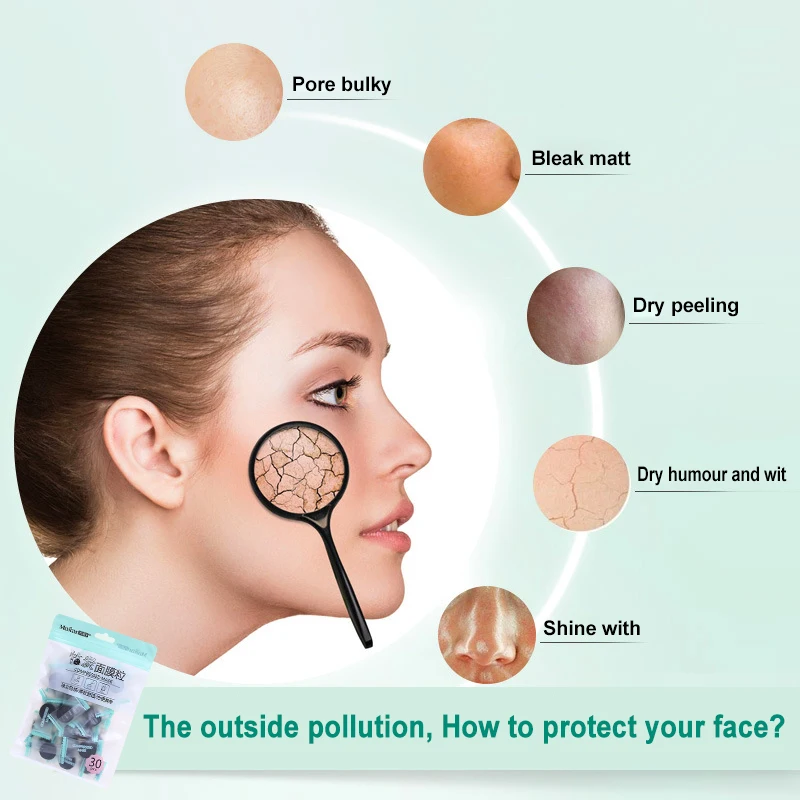 1/3/5BAGS Whitening Face Masks Skin Brightening Black Compress Facial Mask Detoxification Restore Skin Elasticity 5