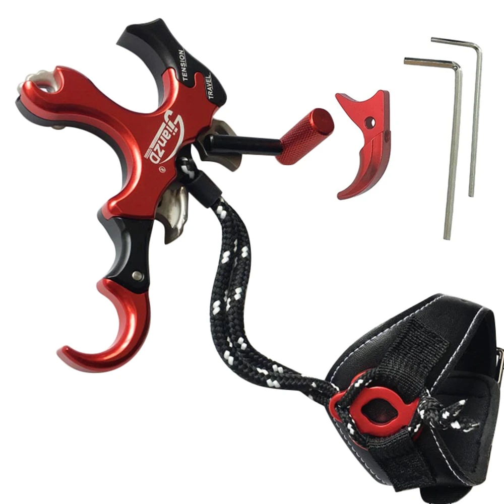 

JIANZD Compound Bow Aid Releaser Thumb Release Aids Compound Bow Release Aid for Archery 3 or 4 Finger Hand Held Grip