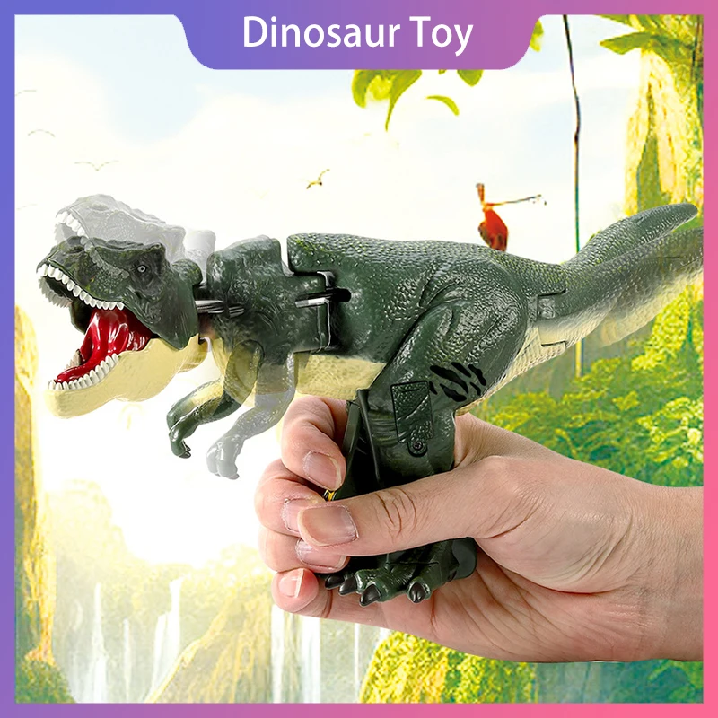 

Children's Pressing Dinosaurs Stress Relief Toy Creative Battery-free Telescopic Spring Swing Dinosaur Fidget Toy Christmas Gift