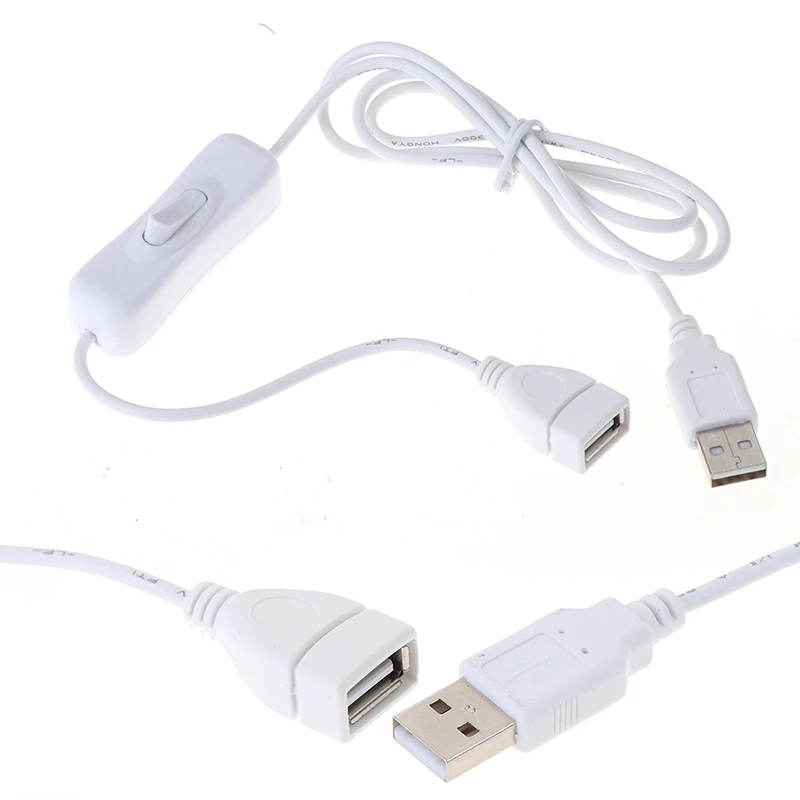 1m USB Cable Extension cord with Switch ON/OFF Cable Extension Toggle USB Power Supply Line Durable Adapter Accessories 2 Colors 2