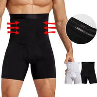Hommes ventre contrôle Shorts corps Shaper Compression taille haute formateur ventre tondeuse minceur Shapewear caleçon boxeur Fajas pantalon 1