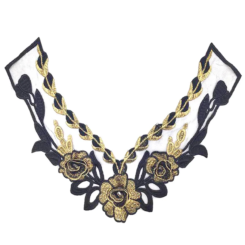 

1PC High Quality Sewing Supplies Neckline Embroidered Collar Lace Water Soluble Handmade DIY