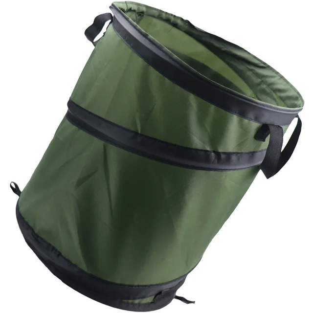 Összecsukható Kukába A Kültéri Kannák Szeméttároló Kemping Acél Huzalkert Vödör Tartályok