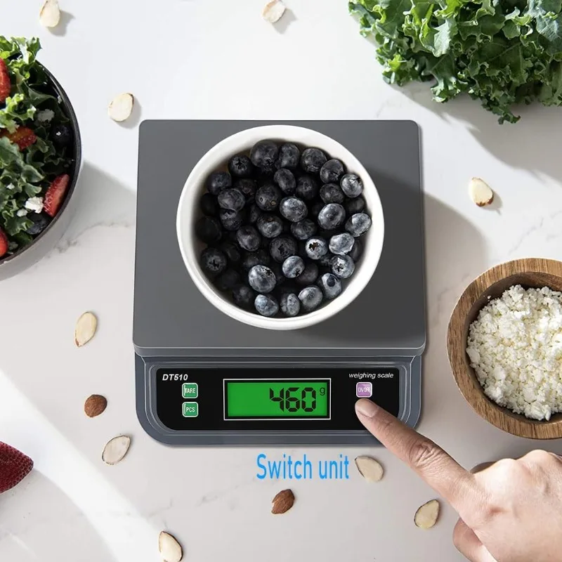 High-Capacity Digital Kitchen Scale with LCD Display for Precision Baking and Cooking