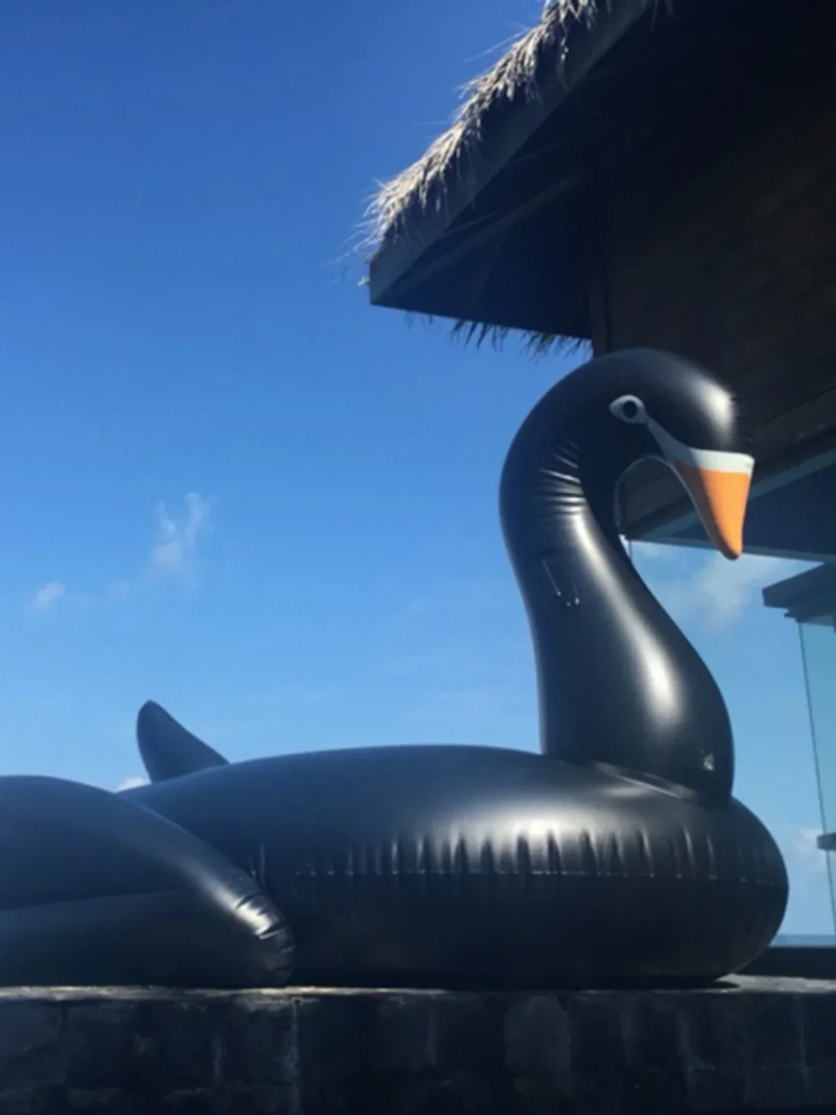 Inflatable Black Swan Floating Bed Adult Swimming Pool Lifebuoy Water Toys Swimming Pool Air Cushion Boat Outdoor Equipment