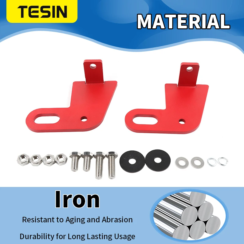 TESIN Car Towing Bars Kit Suzuki Jimny Front Rear Bumper Bar Towing Trailer Hook Accessories