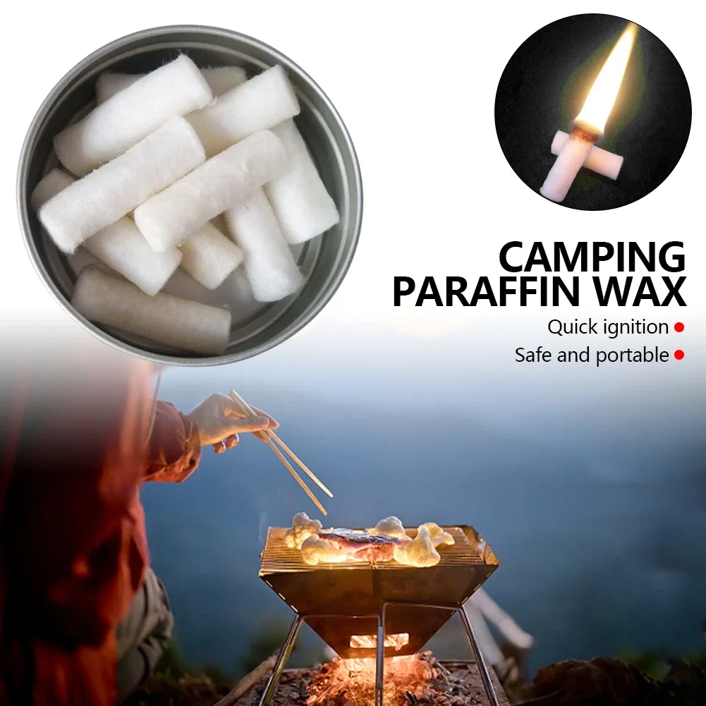 Survival Fire Starter Tool Rope Gear Rope Fire Kit Camping Paraffin Wax 12pcs Fashion Outdoor Natural Fire Source Camping Tool