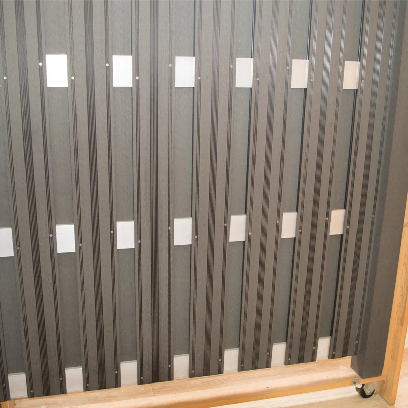 DIY Wood Plastic Composite  fencing 1.8*1.8 M(6ft) Aluminium Wpc Panel Fence 2