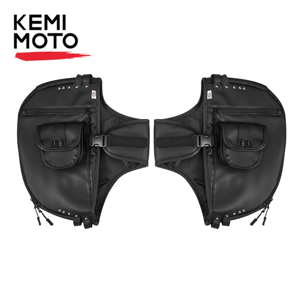 Borsa Moto Scaldamuscoli Nero Chaps Abbassa Per Modelli Touring Road King Road Glide Electra Glide E Trike Modelli 1980-2022