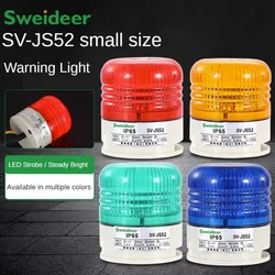 Small Warning Light SV-JS52 Siren12V24V220V with Buzzer waterproof lamp indicator for machinery pipeline tower Alarm Sounder Red