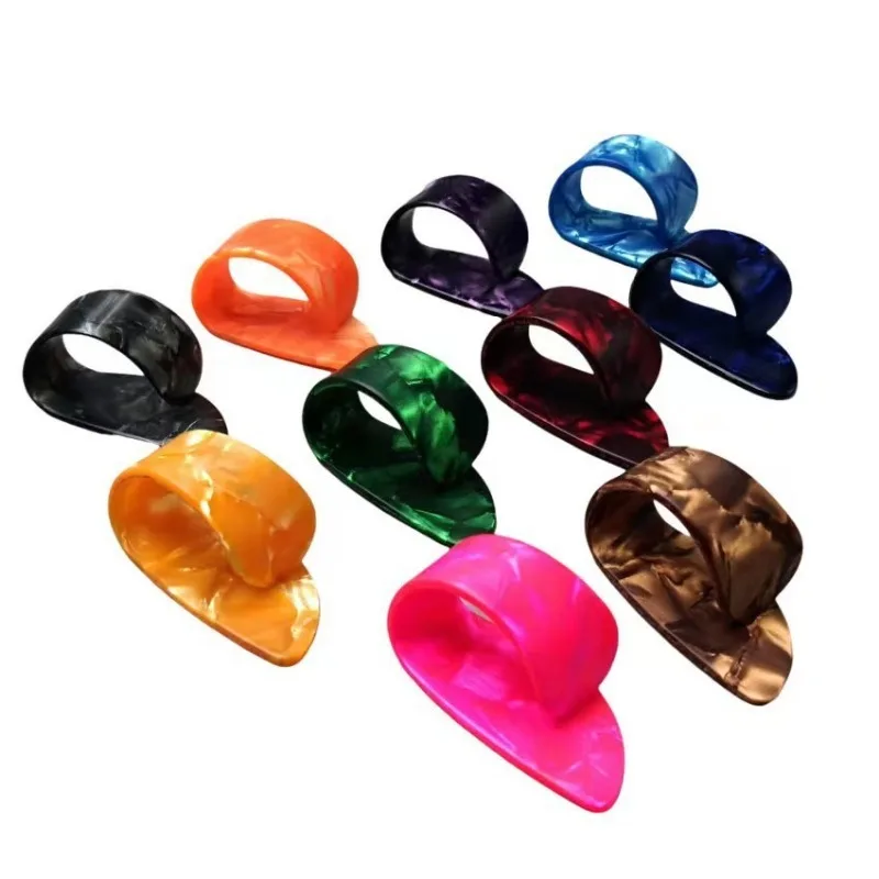 4 pcs/set 1 Thumb + 3 Finger Guitar Picks Celluloid Fingerpicks Guitar Plectrum Sheath For Acoustic Electric Guitar lots of 100 pcs 0 71mm medium guitar picks celluloid assorted colors