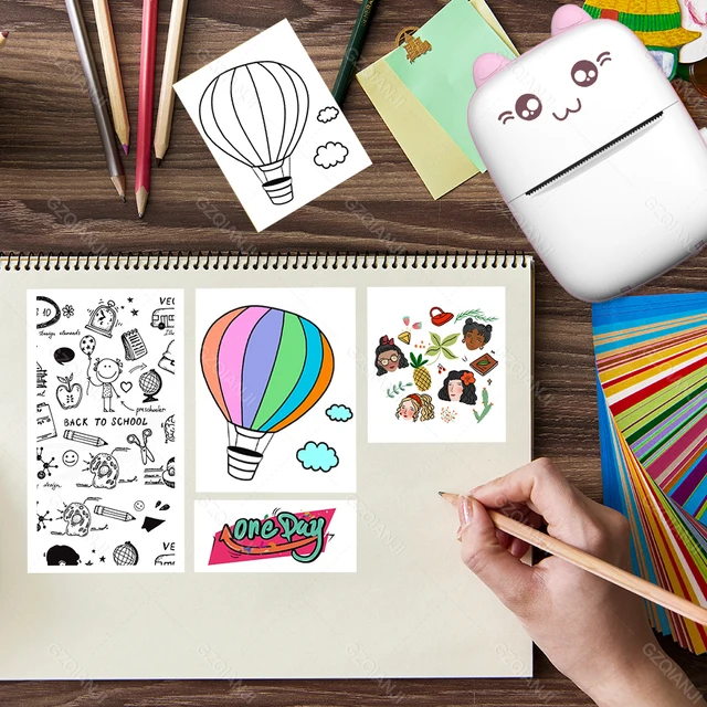 언제 어디서나 창의적인 인쇄물을 즉석에서 만드는 미니 휴대용 블루투스 포토 프린터