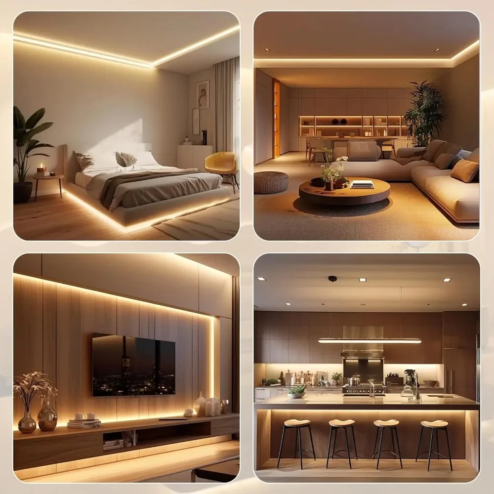 Tuya Zigbee 3.0 COB LED 스트립 라이트 12V 5M 10M 따뜻한 백색 유연한 조광 가능 라이트 320leds/m 홈 장 Alexa Google 호환